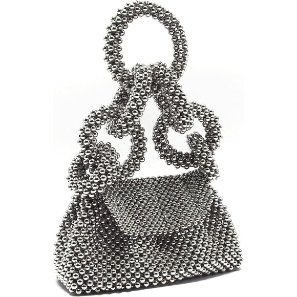 Fashionable Pearl and Beaded Handbag - Chic Addition for Weddings and Parties - Picture 2 of 6